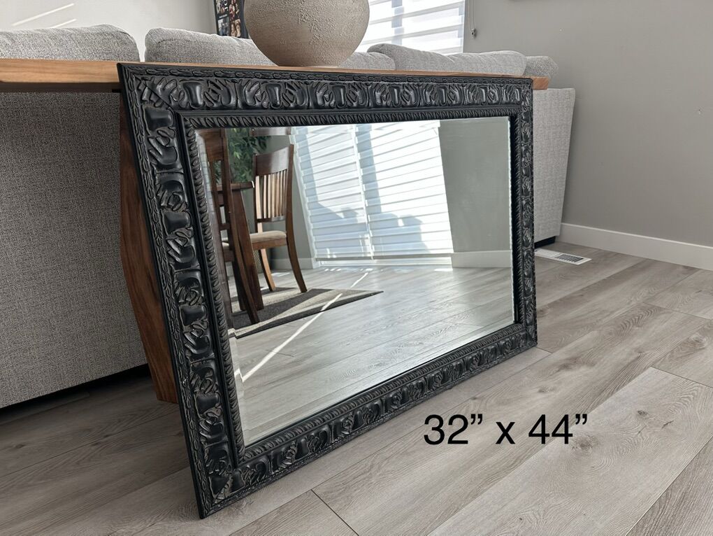 Antique Style, Black Framed Mirror