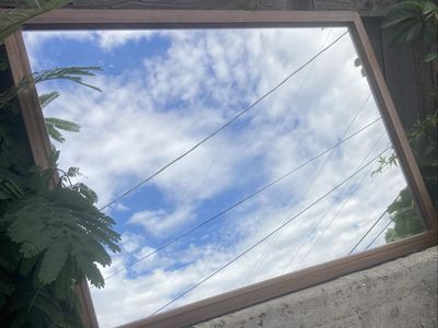 Vintage Wooden Framed Mirror