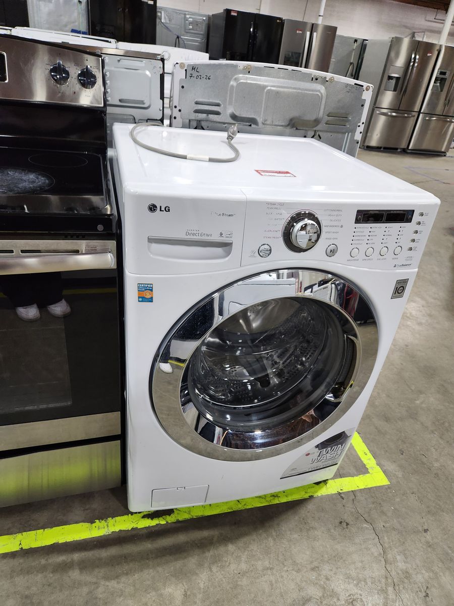 LG White Front Load Washer w/ Steam & TwinWash System