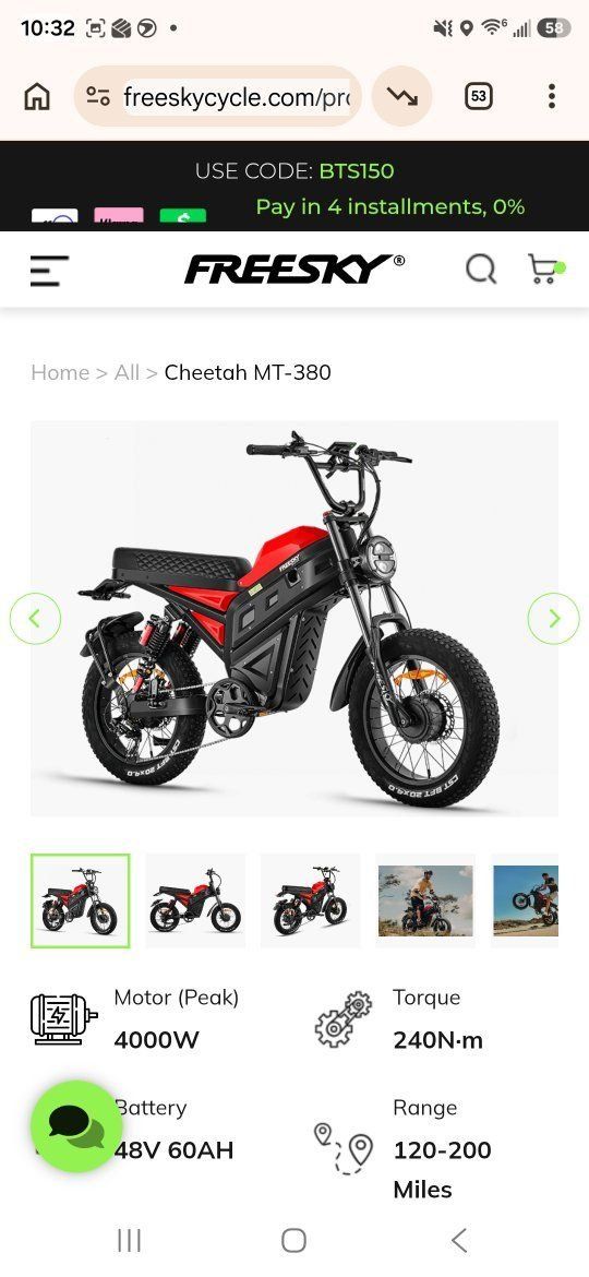 Freesky Cheetah M380 EBike