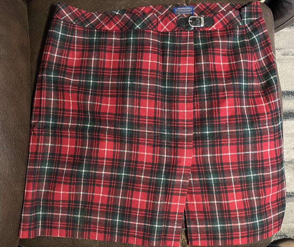 Pendelton Womens Skirt Red Plaid