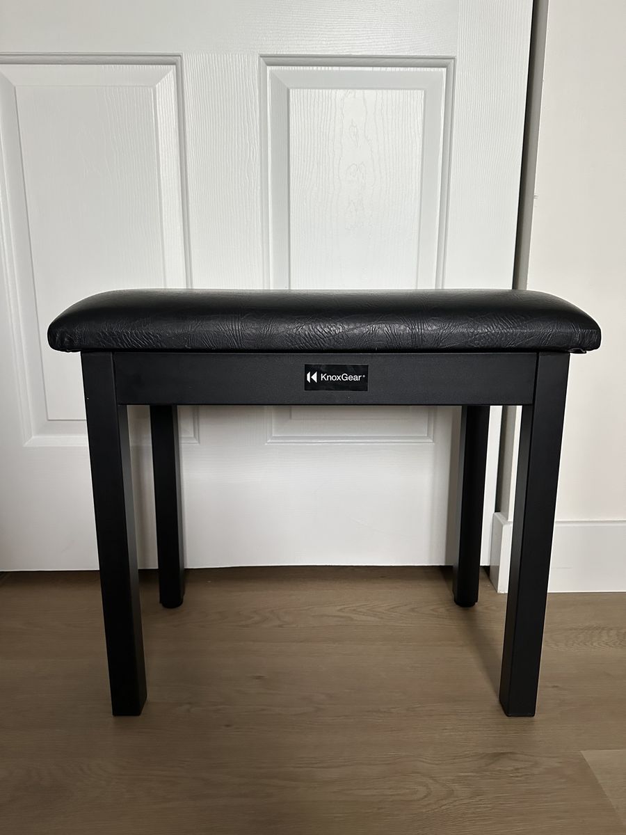Black Soft padded Piano Bench with Storage 