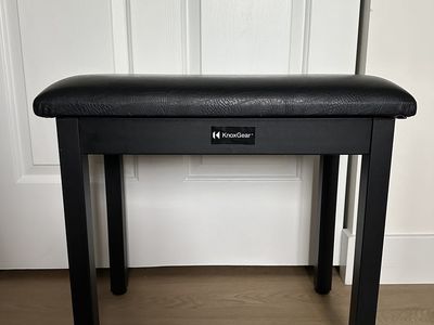 Black Soft padded Piano Bench with Storage