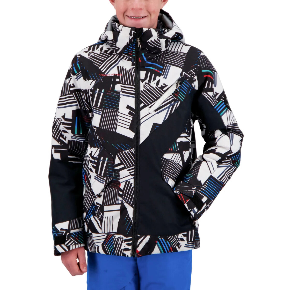 Obermeyer Teen Boys Outland Jacket - White Print
