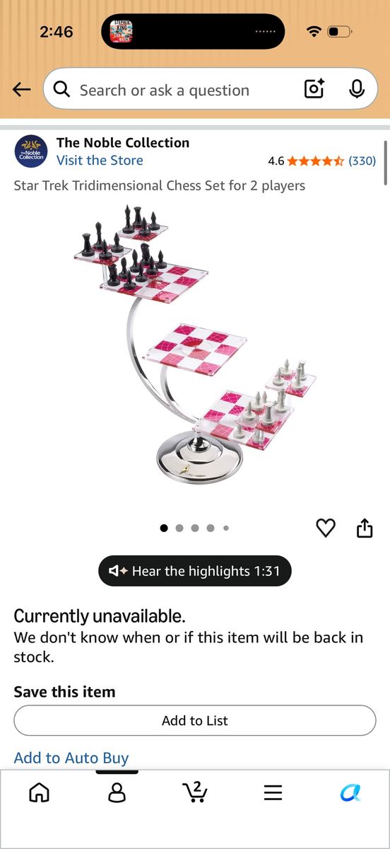 Star Trek Tridimensional Chess Set