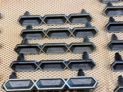 Set of 36 Gorgeous Geometric Drawer Pulls. New Old Stock