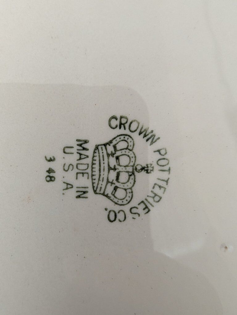 Crown Potteries Co Vintage Floral Gold China Set –