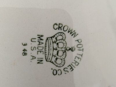 Crown Potteries Co Vintage Floral Gold China Set –