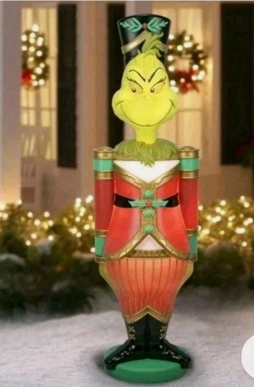 Dr. Seuss' The Grinch Christmas Nutcracker LED Blow Mold Outdoor Decor 72"