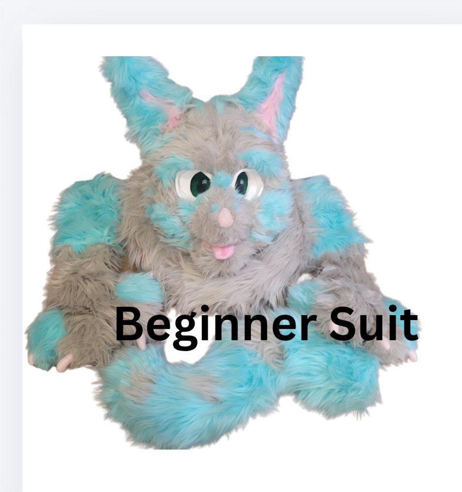 Beginner Fursuit Costume - Gray & Blue Fantasy Creature Mascot