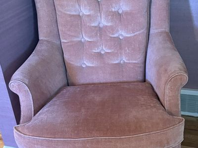 Upholstered Pink Chair