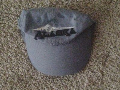 Alaska Mountain Graphic Embroidered Baseball Cap - Gray Fitted Hat