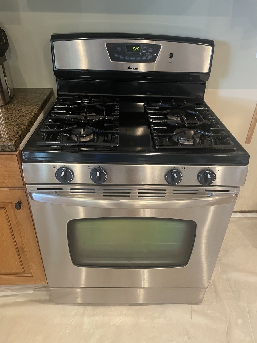 Amana 30” Stainless Gas Range — $99, MUST GO by Sunday 7/26