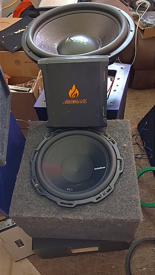several subwoofer and amp combos for sale