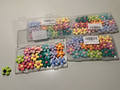 NEW! Flower magnets 20 pcs/set of four