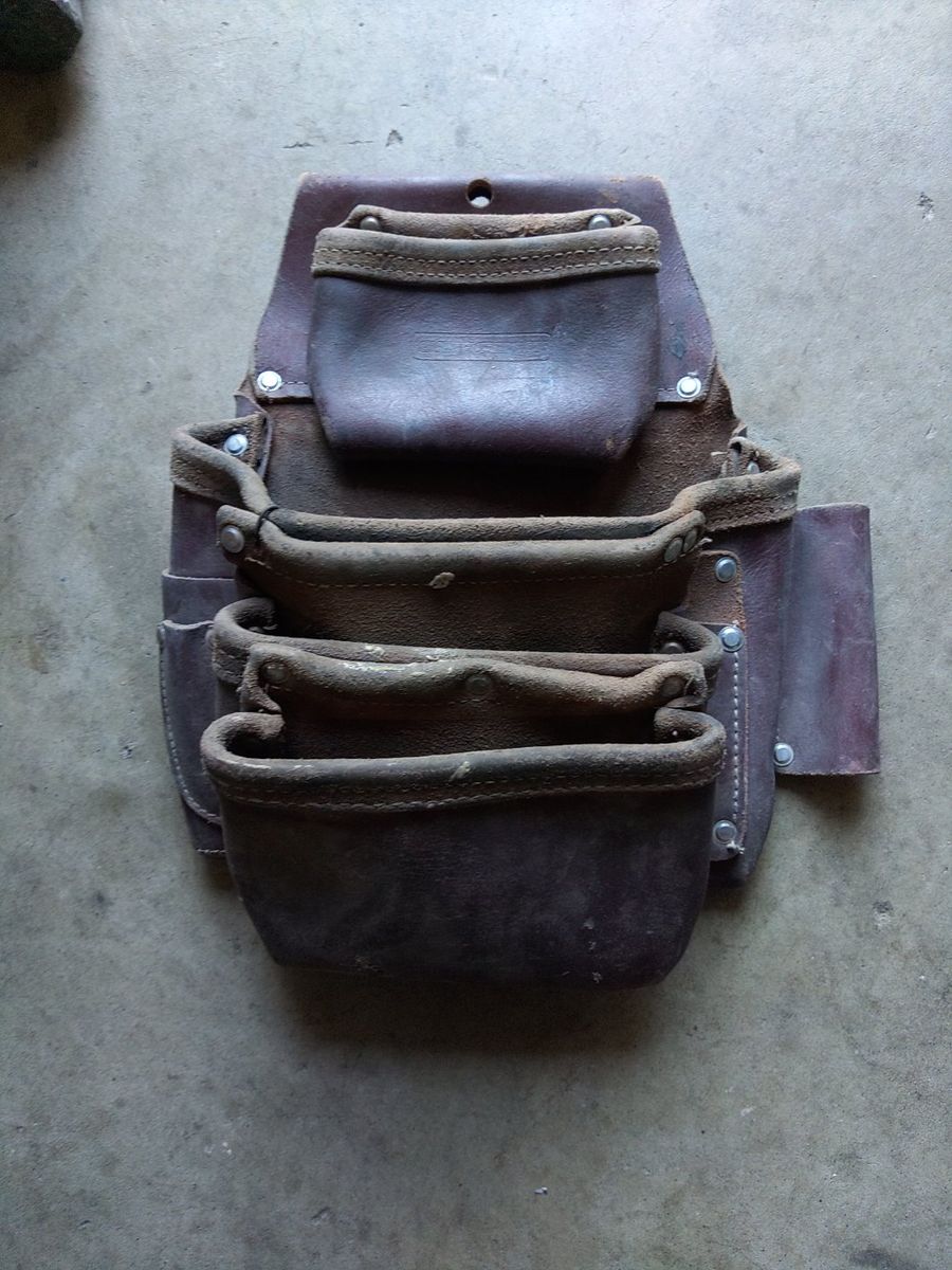Leather Tool Pouch Tool Belt Rig with Multiple Pockets