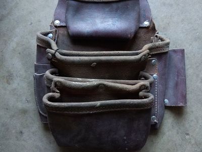 Leather Tool Pouch Tool Belt Rig with Multiple Pockets