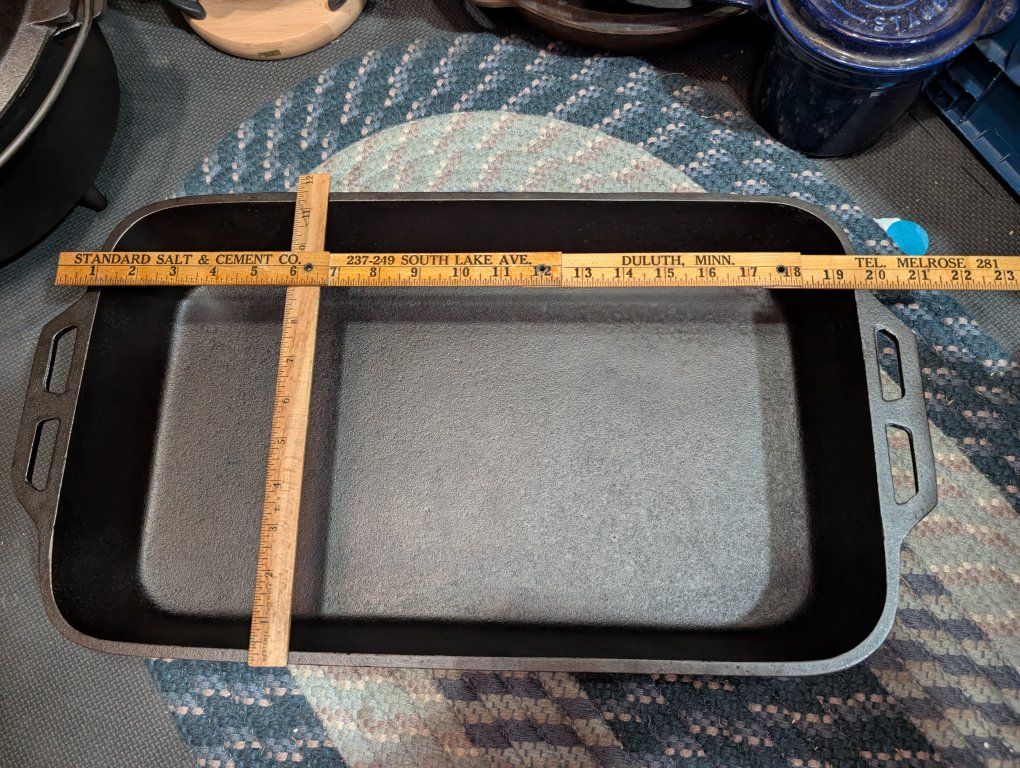 Giant Vintage Lodge Cast Iron Rectangular Fish Fryer! 