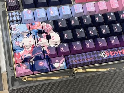 Custom Rabbit Hole Theme Dry Studio Black Diamond 75 V1 Silent Keyboard