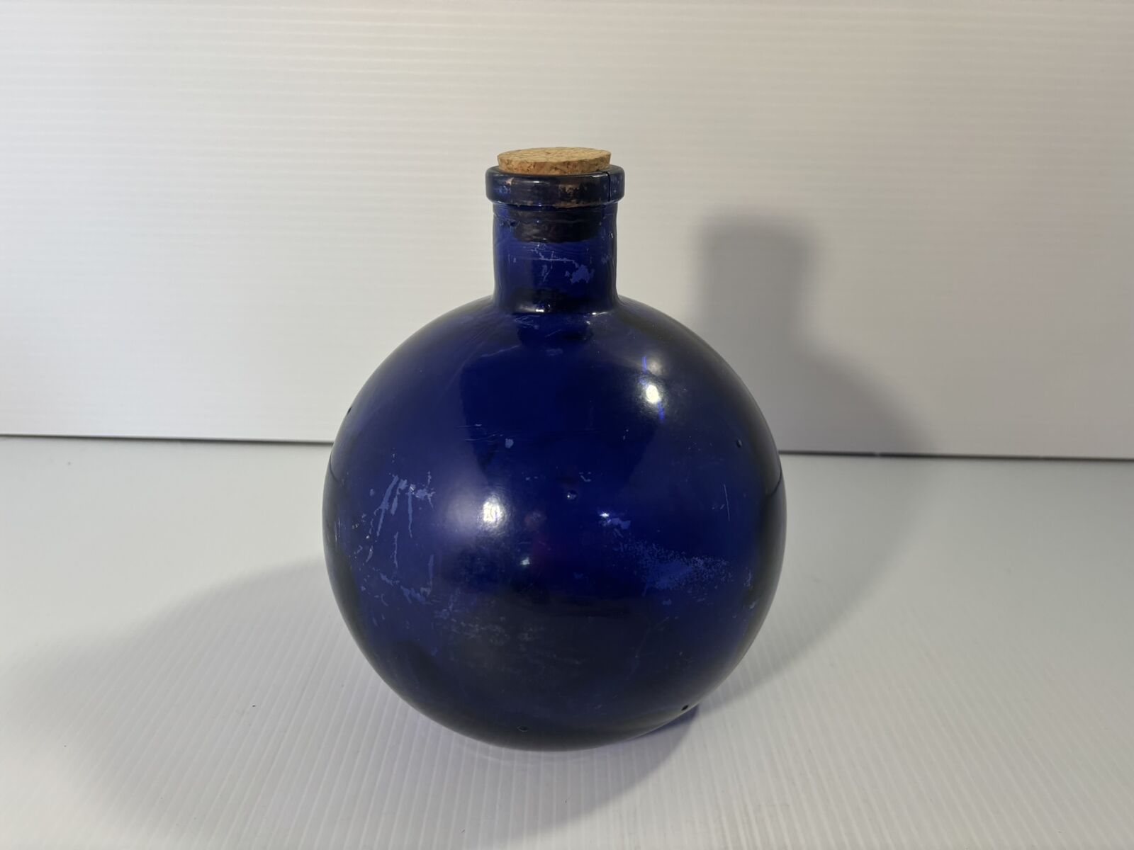 Vintage cobalt blue glass bottle