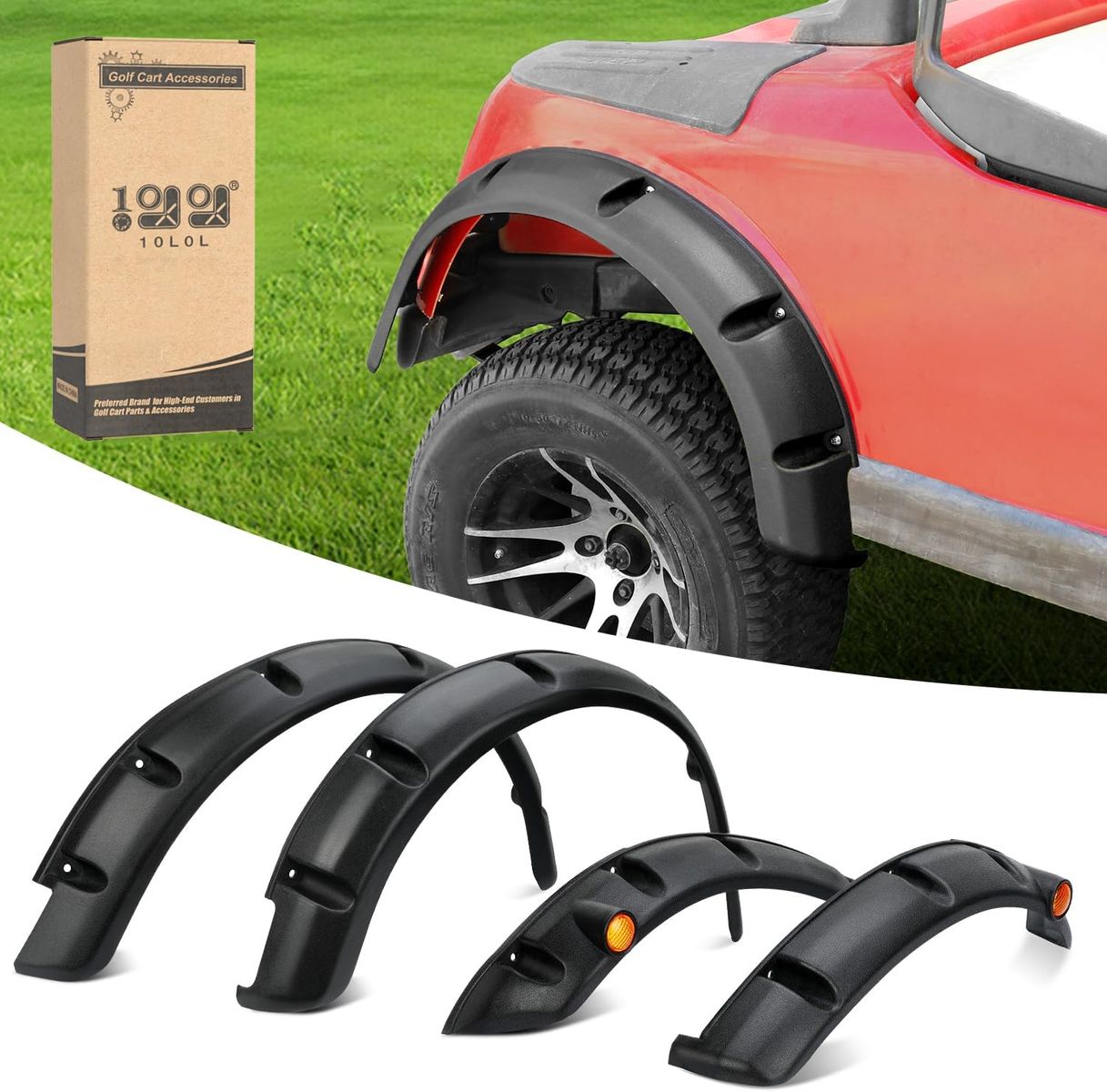 2008-2015 EZGO RXV Gas & Electric Golf Cart Front Rear Fender Flares