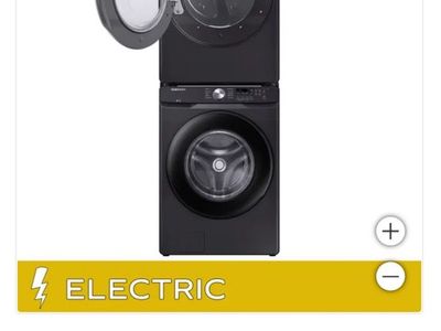 New open box Samsung 4.5 cu. ft. Front Load Washer with Vibration Reduction Technology+ and 7.5 cu. ft. ELECTRIC Dryer