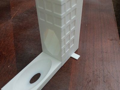 3D Printed Dice Tower - Building Design, White, Tabletop Gaming Accessory