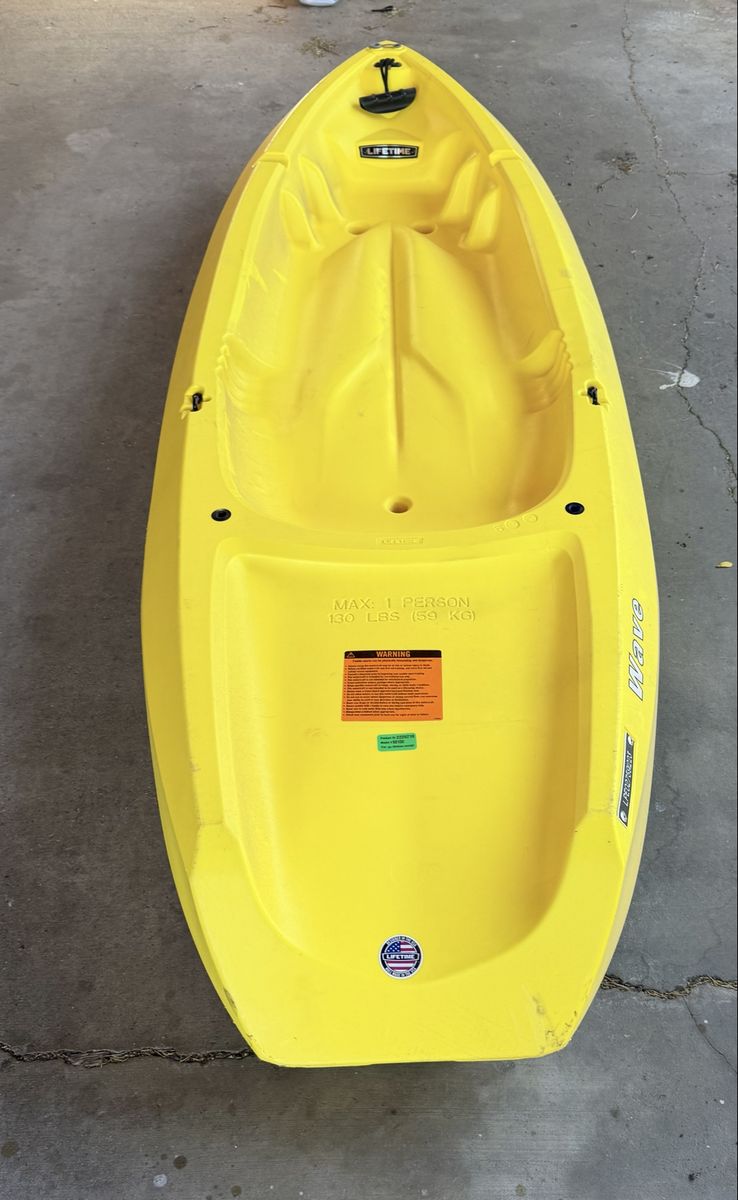 Lifetime Wave Youth Sit-On-Top Kayak - Yellow (130 lb Capacity)