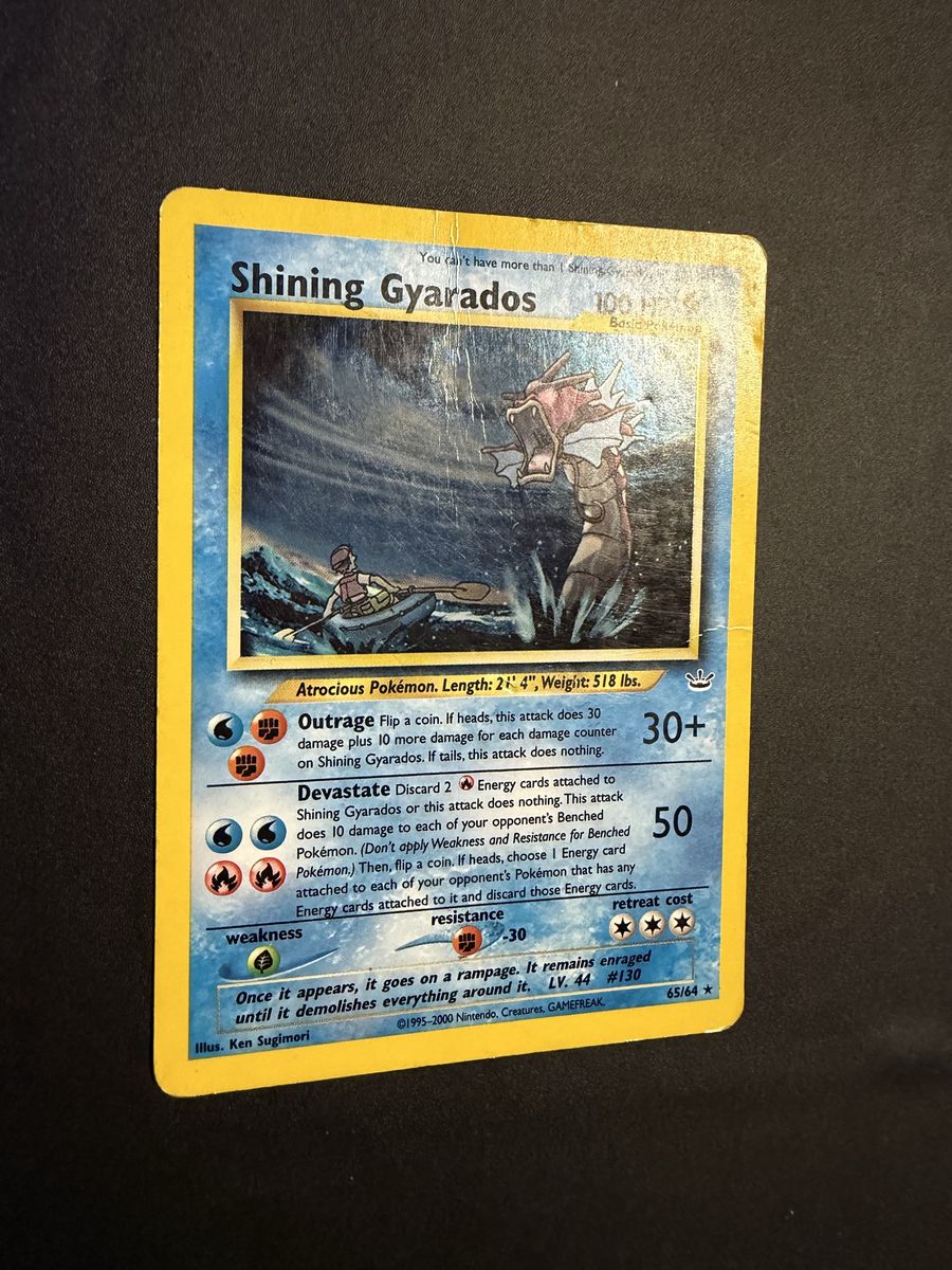 Shining Gyarados (Damaged) Pokemon card
