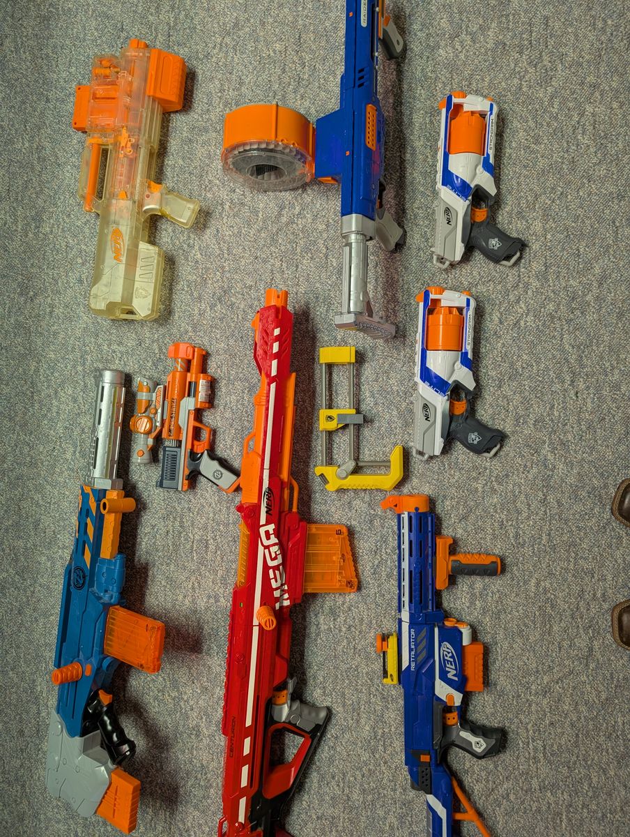 Nerf gun collection