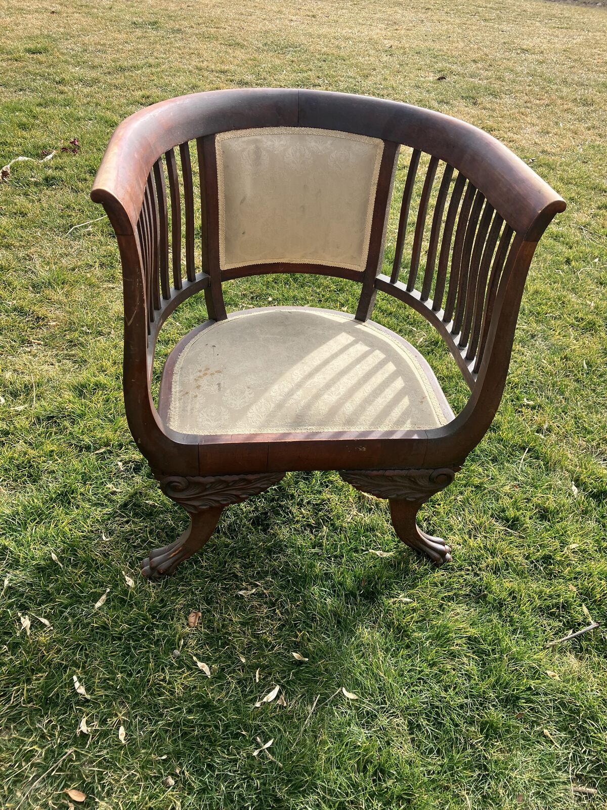 Antique Barrel Back Chair