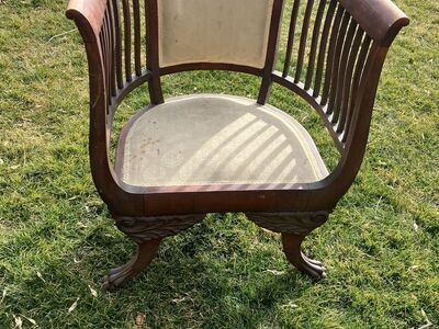 Antique Barrel Back Chair