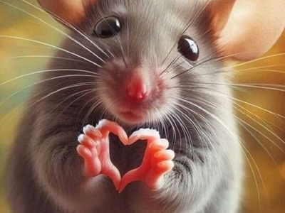 Cute Mouse Holding Heart - Perfect for Gifting & Decor