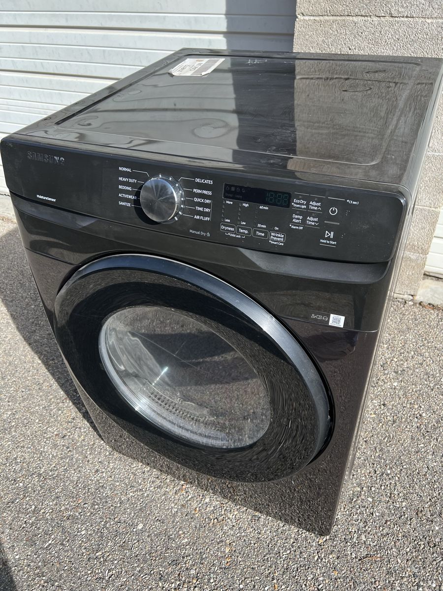 Samsung DVE50A8600V Smart Dial Front Load Electric Dryer - Black Stainless Steel, Excellent Condition