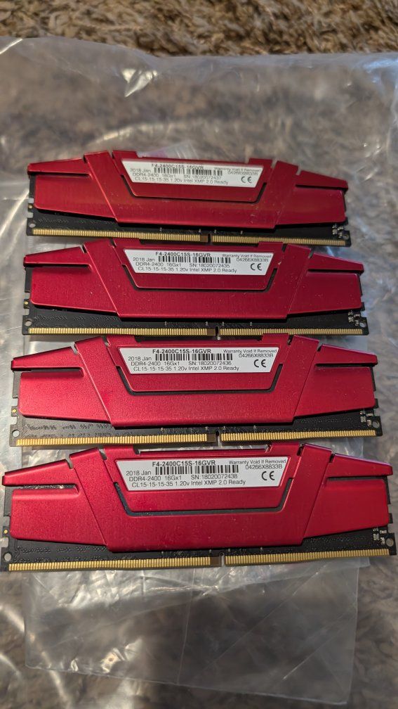 G.Skill Ripjaws V Series 64GB(4x16GB) Desktop Memory - F4-2400C15D