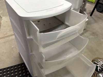 Sterilite drawers ready for mealworm colony setup