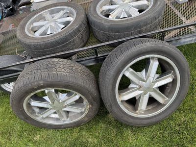 4 - 20” 6 lug rims and tires