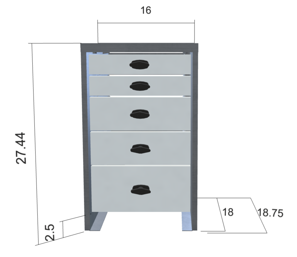 Heavy Duty Aluminum Drawer Package PN 13719A