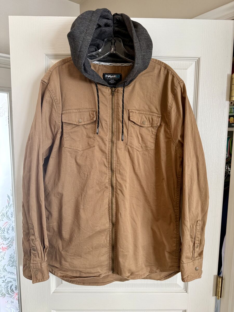 Mens XL Tony Hawk Hooded Zip Front Skate Shirt