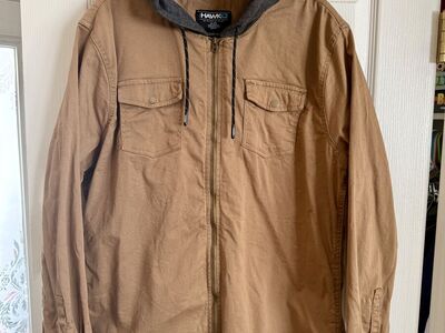 Mens XL Tony Hawk Hooded Zip Front Skate Shirt