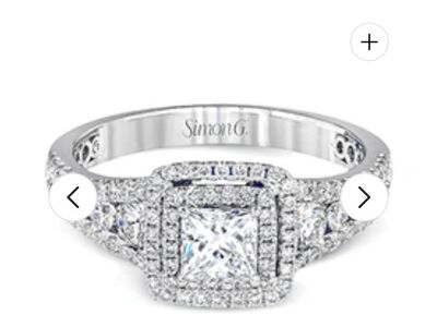 Stunning Simon G wedding ring, *natural diamonds*