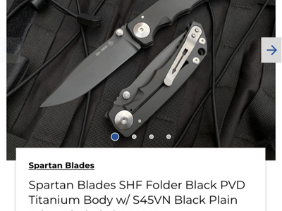 Spartan SHF Blackout folder for sale or trade.