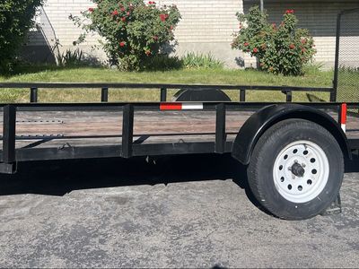 7x14 Flatbed Trailer - Upgraded tracks & tie-downs, New Tires (2022), Life Elevated Trailer