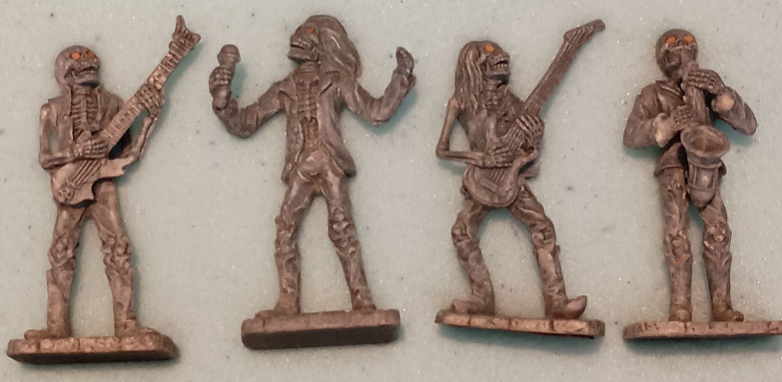 Gallo 1988 Rock N Roll Skeleton Band Solid Pewter Figures 4"