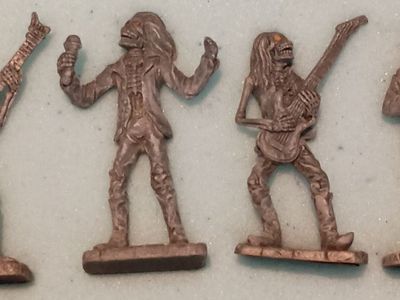 Gallo 1988 Rock N Roll Skeleton Band Solid Pewter Figures 4"