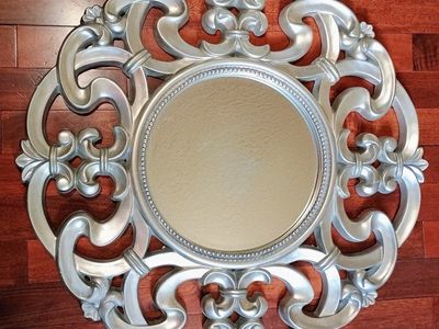 Round Silver Mirror