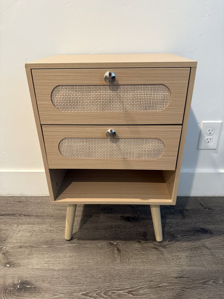 Brand New Rattan Nightstand/ End Table