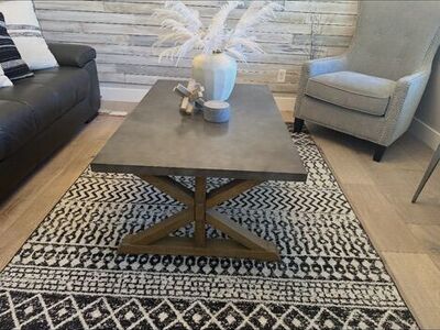Metal/Wood Coffee Table
