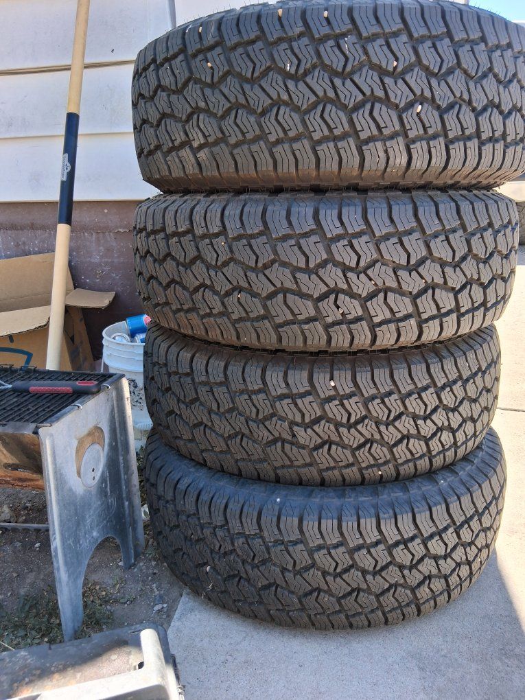 Set of 4 TERRAMAX AT2 265/70R17 All-Terrain SUV/Truck Tires, Good Tread