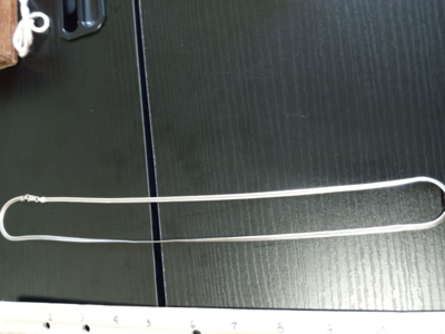 Vintage sterling silver snake necklace Italian silver around 24 inches herringbone long chain